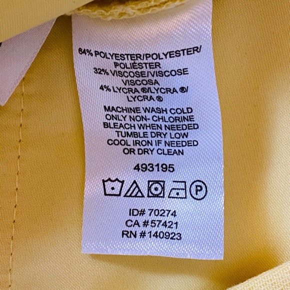 LOFT Marisa Yellow Trouser Cropped Work Pants 14 - Picture 5 of 10